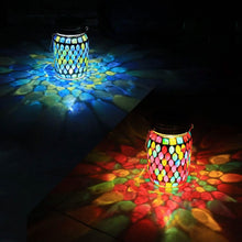 Load image into Gallery viewer, Solar Mosaic LED Waterproof Outdoor Hanging Lanterns