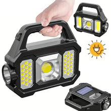 Load image into Gallery viewer, Solar Portable Flashlight & Handheld Searchlight with Side Lights