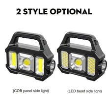 Load image into Gallery viewer, Solar Portable Flashlight & Handheld Searchlight with Side Lights