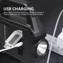 Load image into Gallery viewer, Solar Portable Flashlight & Handheld Searchlight with Side Lights
