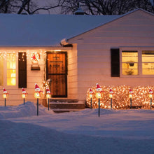 Load image into Gallery viewer, Solar Powered Lamp 3 Snowmen Garden Stake Light