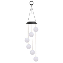 Load image into Gallery viewer, Solar Powered LED Ball Wind Chimes - Color Changing LED String Light