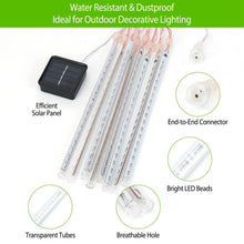 Load image into Gallery viewer, Solar Powered Meteor Shower String Light