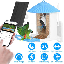 Load image into Gallery viewer, Solar Powered Smart Bird Feeder with PIR Motion AI Two-Way Audio