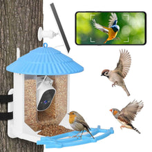 Load image into Gallery viewer, Solar Powered Smart Bird Feeder with PIR Motion AI Two-Way Audio