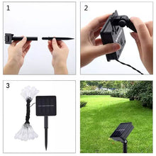 Load image into Gallery viewer, Solar String Lights 20ft 30 LED Water Drop Solar String Fairy Waterproof Lights