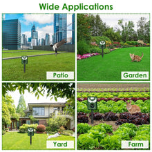 Load image into Gallery viewer, Solar Ultrasonic Animal Repeller with Flame Light USB Charge Motion Sensor