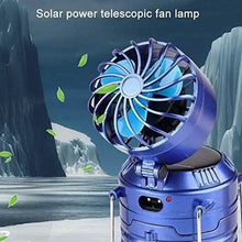 Load image into Gallery viewer, Solar USB Charging Tent Light + Fan