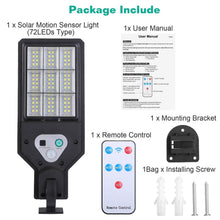 Load image into Gallery viewer, Solar Wall Light Outdoor Beads PIR Motion Sensor Remote Control Wireless Lamps