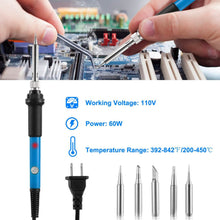 Load image into Gallery viewer, Soldering Iron 110V/60W Adjustable Temperature