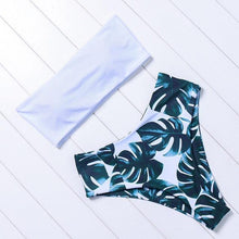 Load image into Gallery viewer, Solid Bikini Set Swimsuit Women Bikini Swimwear Female Halter Top Bathing Suit Swimming Wear Bikini High Cut Swimsuit High Waist Plus Size Summer Swimwear
