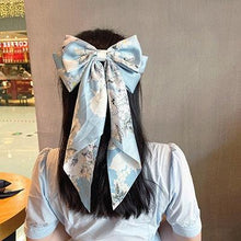 Load image into Gallery viewer, Solid Color Big Large Satin Bow Hairpins Barrettes For Women Girl Wedding Long Ribbon Hair Clip Fashion Hairgrips Accessories For Party
