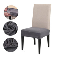 Load image into Gallery viewer, Solid Dining Chair Cover Elastic Half-wraped Seat Case for Kichen Wedding Banquet Hotel Chair Cushions Cover Removable Washable Dining Room Chair Slipcovers Dining Chair Covers Parsons Chair Slipcover Stretch Chair Covers for Dining Room