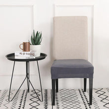 Load image into Gallery viewer, Solid Dining Chair Cover Elastic Half-wraped Seat Case for Kichen Wedding Banquet Hotel Chair Cushions Cover Removable Washable Dining Room Chair Slipcovers Dining Chair Covers Parsons Chair Slipcover Stretch Chair Covers for Dining Room