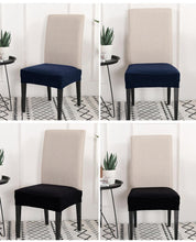 Load image into Gallery viewer, Solid Dining Chair Cover Elastic Half-wraped Seat Case for Kichen Wedding Banquet Hotel Chair Cushions Cover Removable Washable Dining Room Chair Slipcovers Dining Chair Covers Parsons Chair Slipcover Stretch Chair Covers for Dining Room