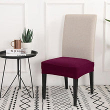 Load image into Gallery viewer, Solid Dining Chair Cover Elastic Half-wraped Seat Case for Kichen Wedding Banquet Hotel Chair Cushions Cover Removable Washable Dining Room Chair Slipcovers Dining Chair Covers Parsons Chair Slipcover Stretch Chair Covers for Dining Room