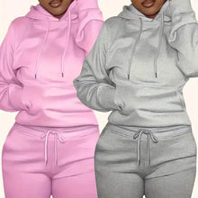 Load image into Gallery viewer, Solid Drawstring Casual Long Sleeve Hoodie