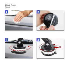 Load image into Gallery viewer, Solid & Durable Car Phone Holder Mount for Dashboard Windshield Long Arm Strong Suction Cell Phone Car Mount