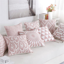 Load image into Gallery viewer, Solid Geometric Cushion Cover Pink Gray Blue Modern Decorative Throw Pillow Case Cushion Case for Room Bedroom Room Decorative Sofa Cushions Throw Pillows Cotton Pillow Covers Pillowcases 45x45