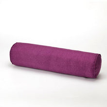 Load image into Gallery viewer, Solid Long Round Maternity Pillow Cotton linen Neck Headrest Body pillow Bed Chair Car Seat Backrest Sleeping Pillow Round Cervical Roll Cylinder Bolster Pillow with Removable Washable Cover, Ergonomically Designed for Head Neck Spine