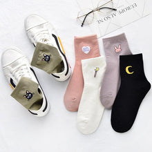 Load image into Gallery viewer, Solid Lovely Patterned Harajuku Socks Cotton Casual Cute Animal New Year Gift Socks For Female Sweat Absorption Breathable Socks For Men And Women