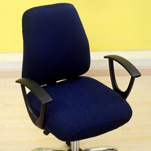 Load image into Gallery viewer, Solid Office Computer Chair Cover Spandex Split Seat Cover Universal Office Anti Dust Arm Chair Cover Washable Removable Spandex Rotating Boss Chair Slipcovers Anti-dust Soft Desk Chair Seat Protector for Dogs Cats Pets