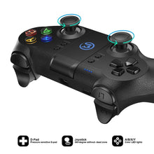 Load image into Gallery viewer, Solid Sustainable Black Bluetooth 2.4GHz Wireless Gamepad Controller Compatible With PC Smartphones Laptop