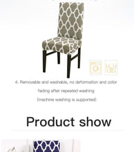 Load image into Gallery viewer, Spandax Stretch Dining Plaid Chair Cover for Sofa And Armchairs Chair Cover Living Room Cover For Office Chaircover Wedding Stretch Parsons Chair Slipcovers Removable Washable Kitchen Chair Protector Cover