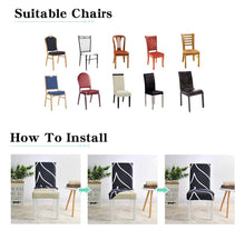Load image into Gallery viewer, Spandex Chair Cover Stretch Elastic Dining Seat Cover for Banquet Wedding Restaurant Hotel Anti-dirty Removable housse de chaise Chair Covers for Dining Room Stretch Spandex Dining Chair Slipovers Parsons Chair Covers for Dining Room Kitchen