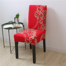 Load image into Gallery viewer, Spandex Chair Covers Printed Dining Room Stretch Seat Cover Chair Protective Case for Restaurant Banquet Kitchen Hotel Stretch Spandex Removable Washable Dining Chair Protector