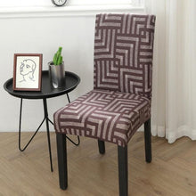Load image into Gallery viewer, Spandex Chair Covers Printed Dining Room Stretch Seat Cover Chair Protective Case for Restaurant Banquet Kitchen Hotel Stretch Spandex Removable Washable Dining Chair Protector
