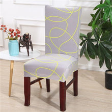 Load image into Gallery viewer, Spandex Chair Covers Printed Dining Room Stretch Seat Cover Chair Protective Case for Restaurant Banquet Kitchen Hotel Stretch Spandex Removable Washable Dining Chair Protector