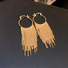 Load image into Gallery viewer, Sparkling Tassel Design Dangle Earrings