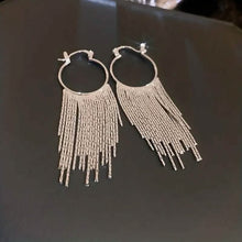 Load image into Gallery viewer, Sparkling Tassel Design Dangle Earrings