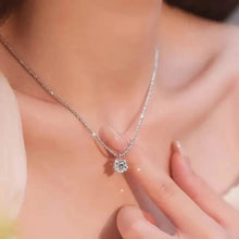 Load image into Gallery viewer, Sparkling Wave-Shaped Six-Claw Single Zirconia Pendant Necklace