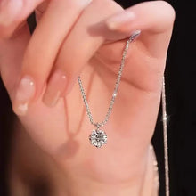 Load image into Gallery viewer, Sparkling Wave-Shaped Six-Claw Single Zirconia Pendant Necklace