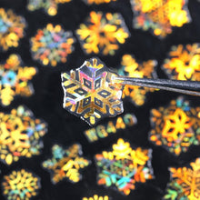 Load image into Gallery viewer, Sparkly Gold Bronzing Christmas 3D Snowflake Nail Stickers Colorful Sliver Glitter Xmas Elk Deer Socks Transfer Foil For Nails Snowflake Nail Art Stickers Decals Christmas Nail 3D Self Adhesive Nail Stickers for Acrylic Nails Snowflake Winter Slider