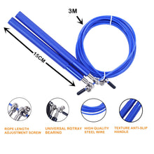 Load image into Gallery viewer, Speed Jump Rope Metal Handle Adjustable Skipping Rope Tangle-Free Speed Jump Rope Adjustable Jumping Rope With Ball Bearings And Nylon Bag For Boxing Fitness Skip Workout Training