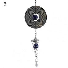 Load image into Gallery viewer, Spiral Rotating Wind Chimes Windows Metal Spiral Tail Stainless Steel Spin Decor For Indoor Outdoor Spinner Wind Chime Decoration Christmas Spinner Crystal Wind Chime