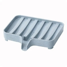 Load image into Gallery viewer, Sponge Holder PP Wheat Straw Storage Rack Drain Soap Box Tray Soapbox 1 Pcs Shower Soap Tray Tool Soap Dish Plate Holder Waterfall Draining Soap Sponge Holder for Shower Kitchen Sink Bathroom Laundry Countertop Face Body Bath Soap, Soap-Saving Dish