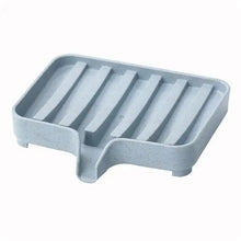 Load image into Gallery viewer, Sponge Holder PP Wheat Straw Storage Rack Drain Soap Box Tray Soapbox 1 Pcs Shower Soap Tray Tool Soap Dish Plate Holder Waterfall Draining Soap Sponge Holder for Shower Kitchen Sink Bathroom Laundry Countertop Face Body Bath Soap, Soap-Saving Dish