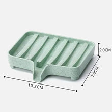 Load image into Gallery viewer, Sponge Holder PP Wheat Straw Storage Rack Drain Soap Box Tray Soapbox 1 Pcs Shower Soap Tray Tool Soap Dish Plate Holder Waterfall Draining Soap Sponge Holder for Shower Kitchen Sink Bathroom Laundry Countertop Face Body Bath Soap, Soap-Saving Dish