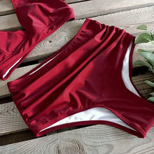 Load image into Gallery viewer, Sporlike Women Ruffle High Waist Swimsuit