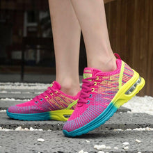 Load image into Gallery viewer, Sport Womans Athletic Sneakers Running Shoes Breathable Hollow Lace-Up Women Fashion Sneakers Lightweight Breathable Walking Shoes Non Slip Athletic Fashion Sneakers