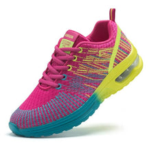 Load image into Gallery viewer, Sport Womans Athletic Sneakers Running Shoes Breathable Hollow Lace-Up Women Fashion Sneakers Lightweight Breathable Walking Shoes Non Slip Athletic Fashion Sneakers