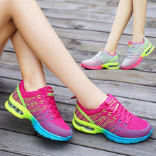 Load image into Gallery viewer, Sport Womans Athletic Sneakers Running Shoes Breathable Hollow Lace-Up Women Fashion Sneakers Lightweight Breathable Walking Shoes Non Slip Athletic Fashion Sneakers