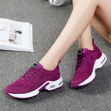 Load image into Gallery viewer, Sport Womans Athletic Sneakers Running Shoes Breathable Hollow Lace-Up Women Fashion Sneakers Lightweight Breathable Walking Shoes Non Slip Athletic Fashion Sneakers