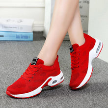 Load image into Gallery viewer, Sport Womans Athletic Sneakers Running Shoes Breathable Hollow Lace-Up Women Fashion Sneakers Lightweight Breathable Walking Shoes Non Slip Athletic Fashion Sneakers