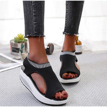 Load image into Gallery viewer, Sport Women's Comfortable Footwear Summer Platform Sandals Shoes Female Slip On Peep Toe Knitted Footwear Summer Sandals Women Shoes Female Slip On Elegant Sneakers
