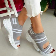 Load image into Gallery viewer, Sport Women's Comfortable Footwear Summer Platform Sandals Shoes Female Slip On Peep Toe Knitted Footwear Summer Sandals Women Shoes Female Slip On Elegant Sneakers